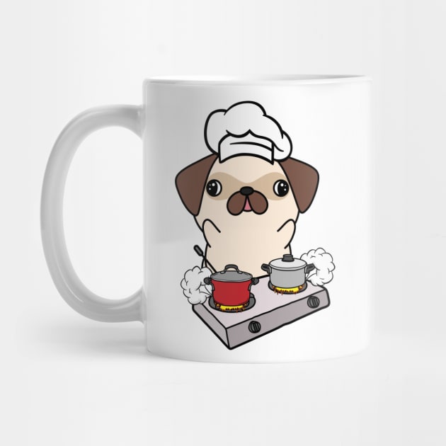 Funny Pug is cooking by Pet Station